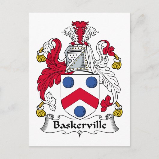 Baskerville-Familienwappen Postkarte (Vorderseite)