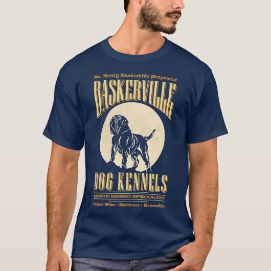 Baskerville Kennels Sherlock Holmes Design T-Shirt (Vorderseite)