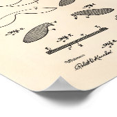 Basket Ball 1916 Patent Art Old Peper Poster (Ecke)