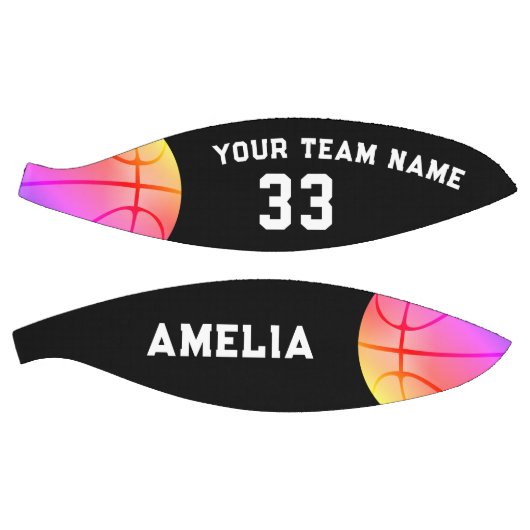 Basket Ball Pink Girl Player Name Team Nummer Basketball (Panele)