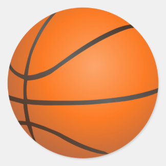 Basket Ball Runder Aufkleber