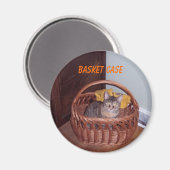 Basket Case Kitty Magnet (Vorderseite/Rückseite)