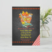 Basket Crab Boil Party Einladung (Stehend Vorderseite)