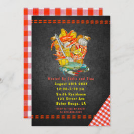 Basket Crab Boil Party Einladung