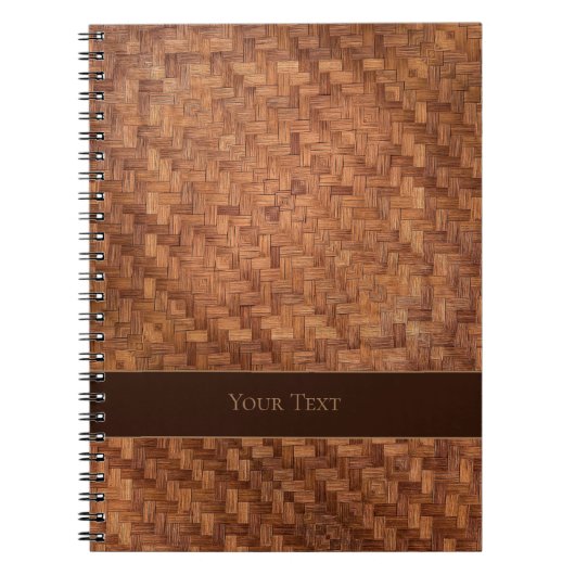 Basket-Look Notebook mit Text Notizblock (Vorderseite)