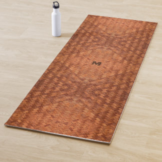 Basket-Look Yoga Mat mit Ihrem (Ihren) Initial(en) Yogamatte