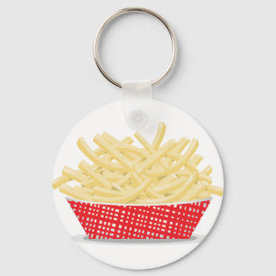 Basket Of French Fries Keychain Schlüsselanhänger