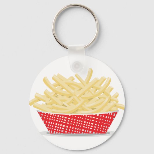 Basket Of French Fries Keychain Schlüsselanhänger (Vorderseite)