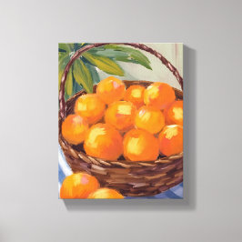 Basket of Oranges Fruit Citrus Painting Leinwanddruck