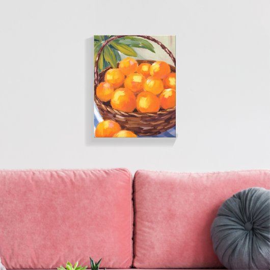 Basket of Oranges Fruit Citrus Painting Leinwanddruck (Insitu (Wohnzimmer))