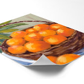 Basket of Oranges Fruit Citrus Painting Poster (Ecke)
