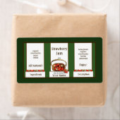 Basket Strawberry Jam Canning Jar Label (Insitu)