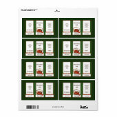 Basket Strawberry Jam Canning Jar Label (Vorne)