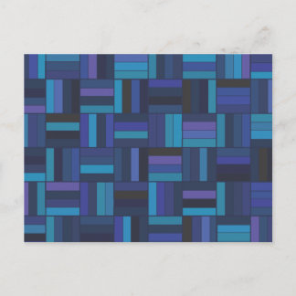 Basket Weave Dark Blue Postkarte