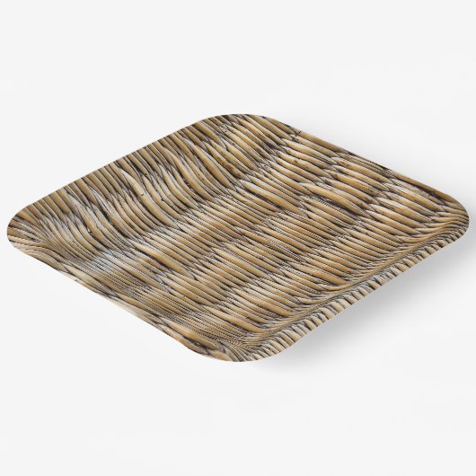 Basket Weave Macro Pappteller (Gewinkelt)