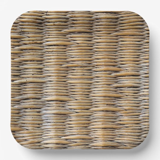 Basket Weave Macro Pappteller (Vorderseite)