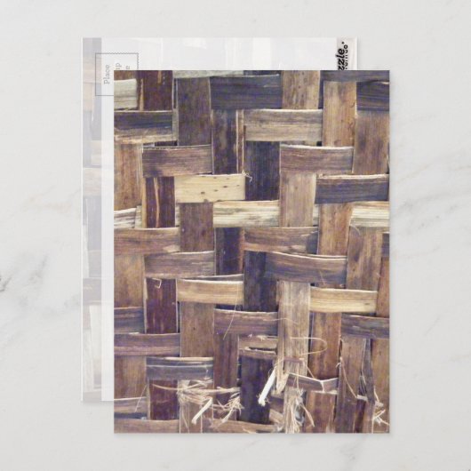 Basket Weave Postkarte (Vorne/Hinten)