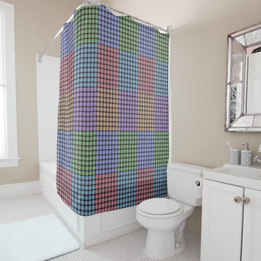 Basket Weave Quilt Duschvorhang (Beispiel)