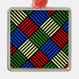 Basket Weave Silbernes Ornament