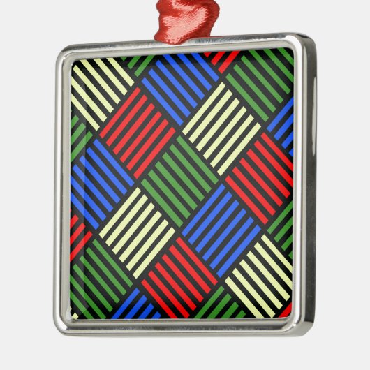 Basket Weave Silbernes Ornament (Links)