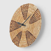 Basket Weave Wall Clock Große Wanduhr (Winkel)