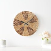 Basket Weave Wall Clock Große Wanduhr (Zuhause)