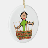 Basket Weaving Keramik Ornament (Rechts)