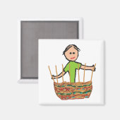Basket Weaving Magnet (Vorderseite/Rückseite)