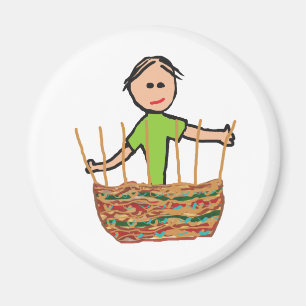 Basket Weaving Magnet
