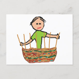 Basket Weaving Postkarte