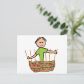 Basket Weaving Postkarte (Stehend Vorderseite)