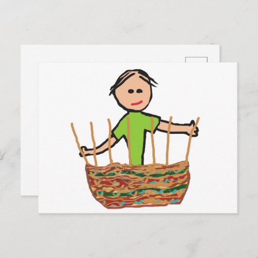Basket Weaving Postkarte (Vorne/Hinten)