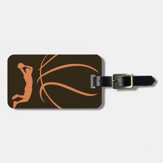Basketbalathlet Gepäckanhänger (Vorderseite horizontal)