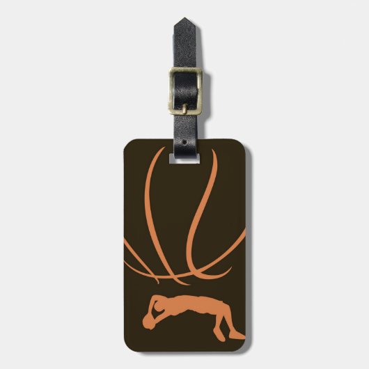 Basketbalathlet Gepäckanhänger (Vorderseite vertikal)