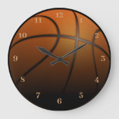 Basketbalathlet Große Wanduhr (Vorderseite)