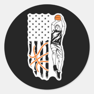 Basketball3 (2) runder aufkleber