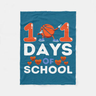 Basketball 101 Schultage für Kinder Jungen Mädchen Fleecedecke