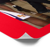 Basketball 10 Foto Collage Roter Teamname Poster (Ecke)