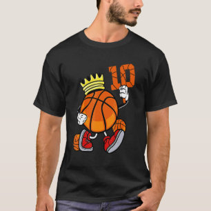 Basketball 10. Geburtstag für Mädchen Jungen Kinde T-Shirt