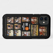 Basketball 11 FotoCollage personalisiert schwarz Case-Mate iPhone Hülle (Rückseite (Horizontal))