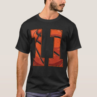 Basketball 11. Geburtstag Junge Mädchen Eleven 11  T-Shirt