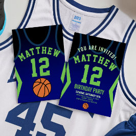 Basketball 12 Einladung zum Geburtstag