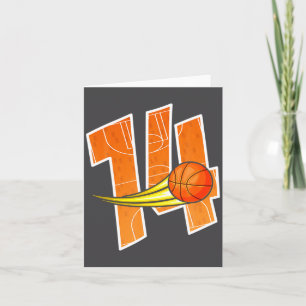 Basketball 14. Geburtstag Ich bin 14 Kinder Geb  Karte