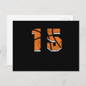 Basketball 15. Geburtstagsfeier Sportgeschenk Postkarte (Vorne/Hinten)