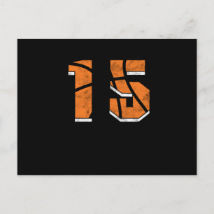 Basketball 15. Geburtstagsfeier Sportgeschenk Postkarte
