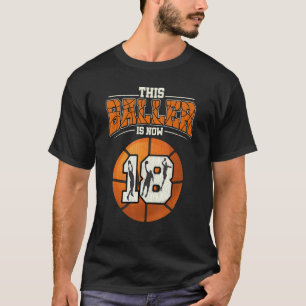 Basketball 18. Geburtstag Girl Boy Bball 18 Jahre T-Shirt