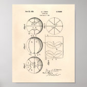 Basketball 1929 Patent Art Old Peper Poster (Vorne)
