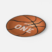 Basketball 1. Geburtstag Einzigartig Pappteller (Schrägansicht)