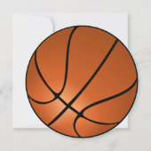 Basketball 1. Geburtstag Einzigartige Rundeinladun Einladung (Rückseite)