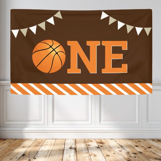 Basketball 1. Geburtstag Party Banner